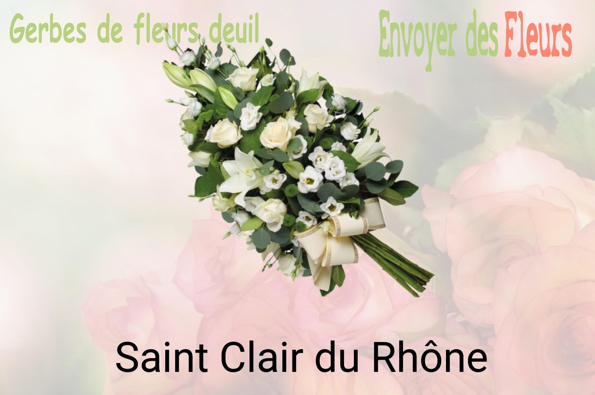 Gerbe de fleurs de deuil livrée à Saint-Clair-du-Rhône